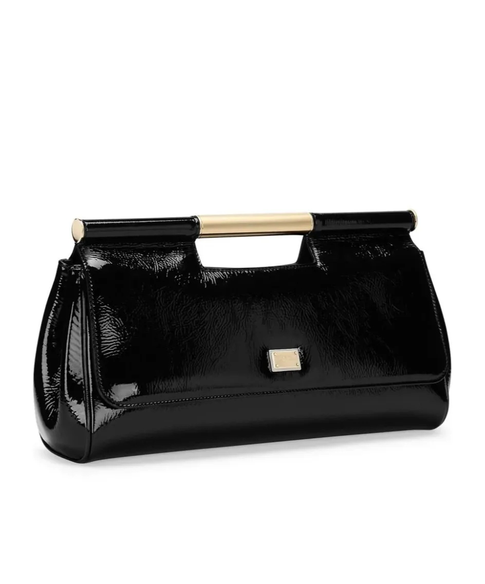 Logo Plaque Clutch Bag