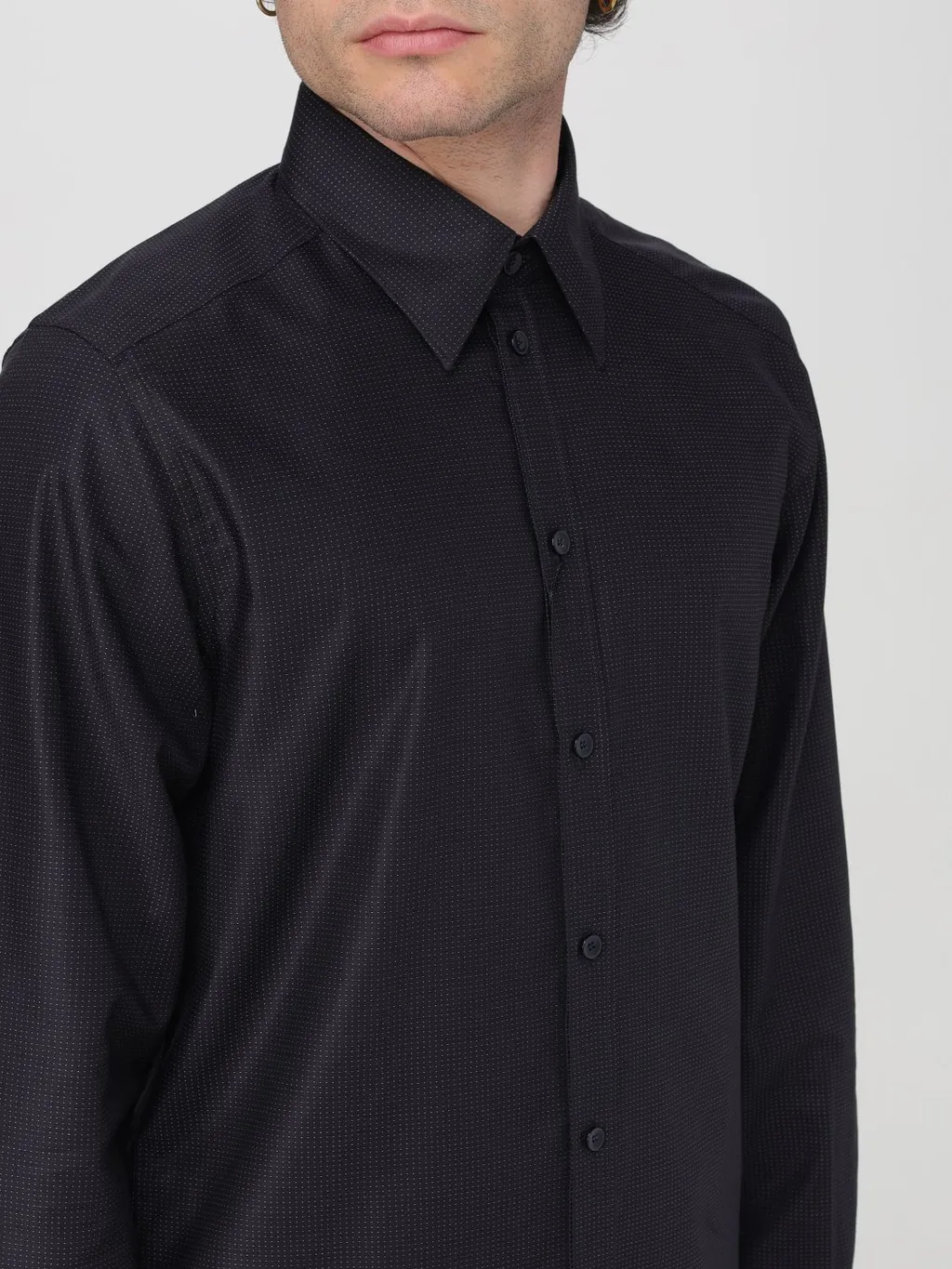 Micro Polka-Dot Shirt