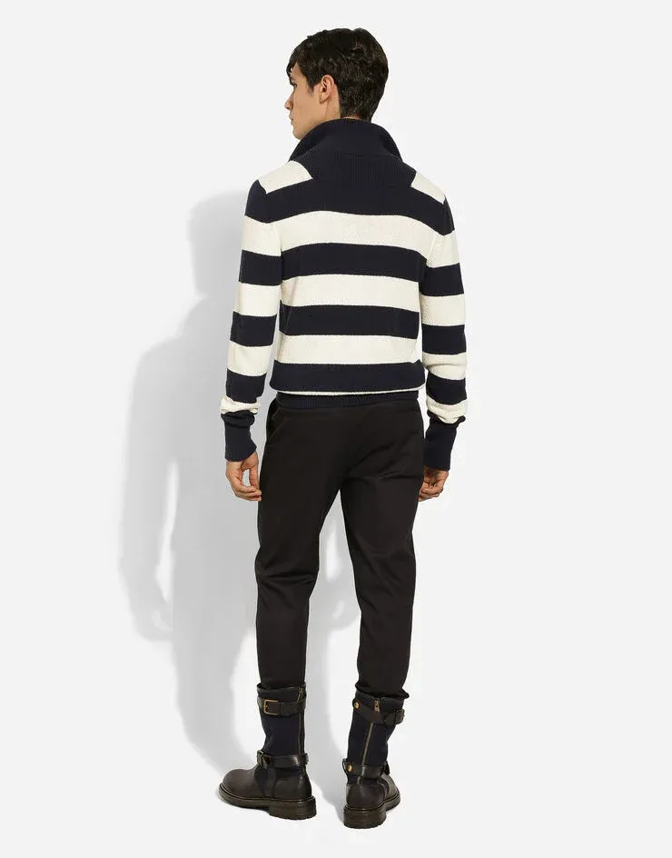 High Neck Half-Zip Knitted Jumper