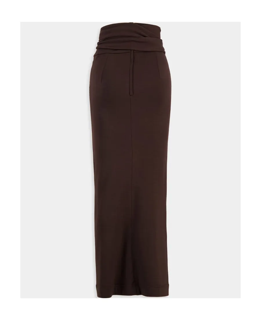 Belted Waist Maxi Skirt