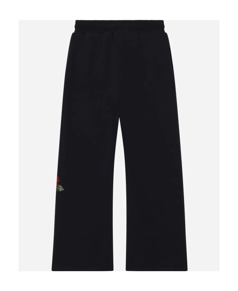 Logo Rose Printed Wide-Leg Trousers