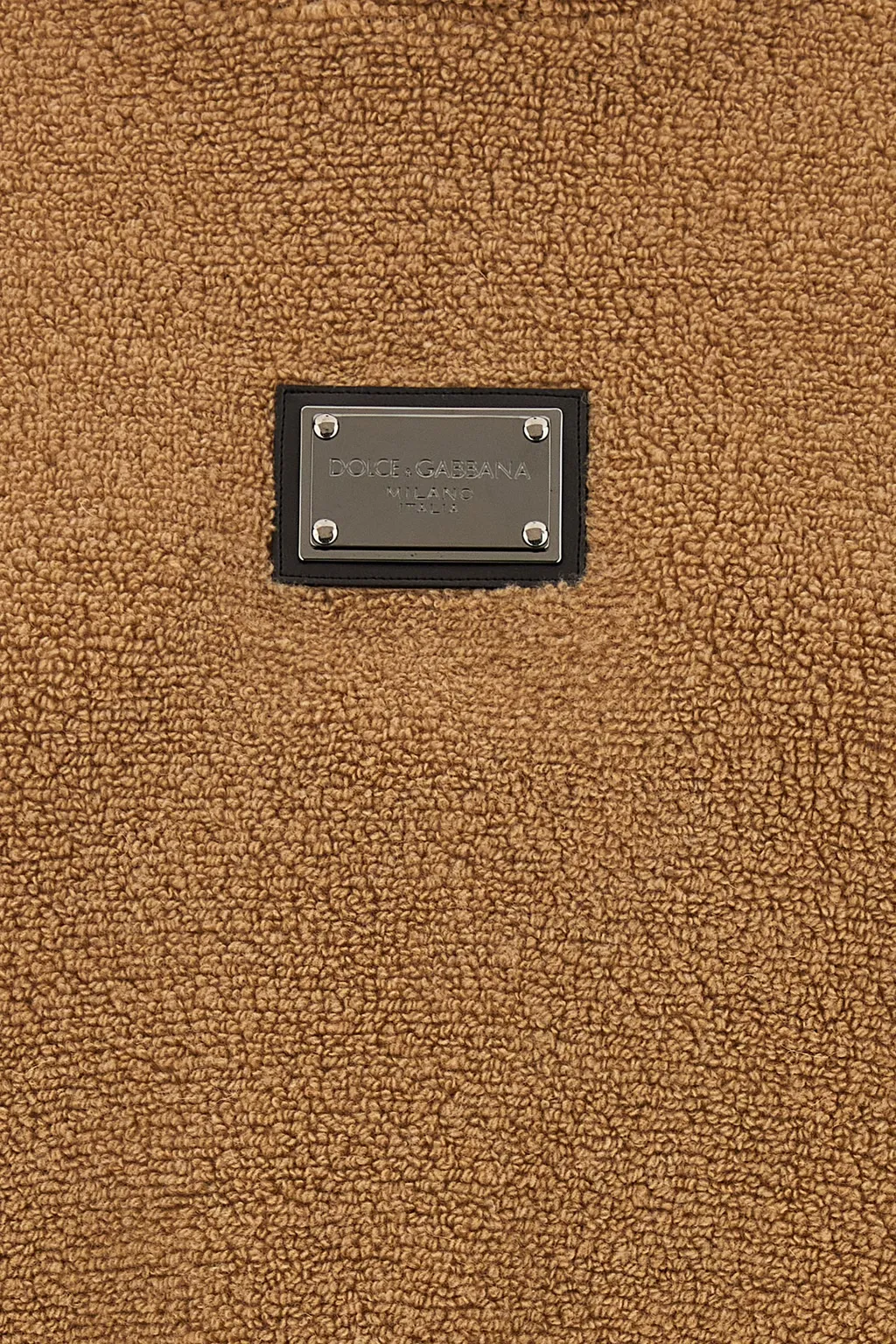 Logo Plaque Teddy-Effect Hoodie