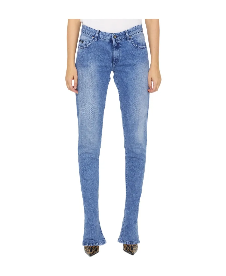 Logo Plaque Bootcut Jeans