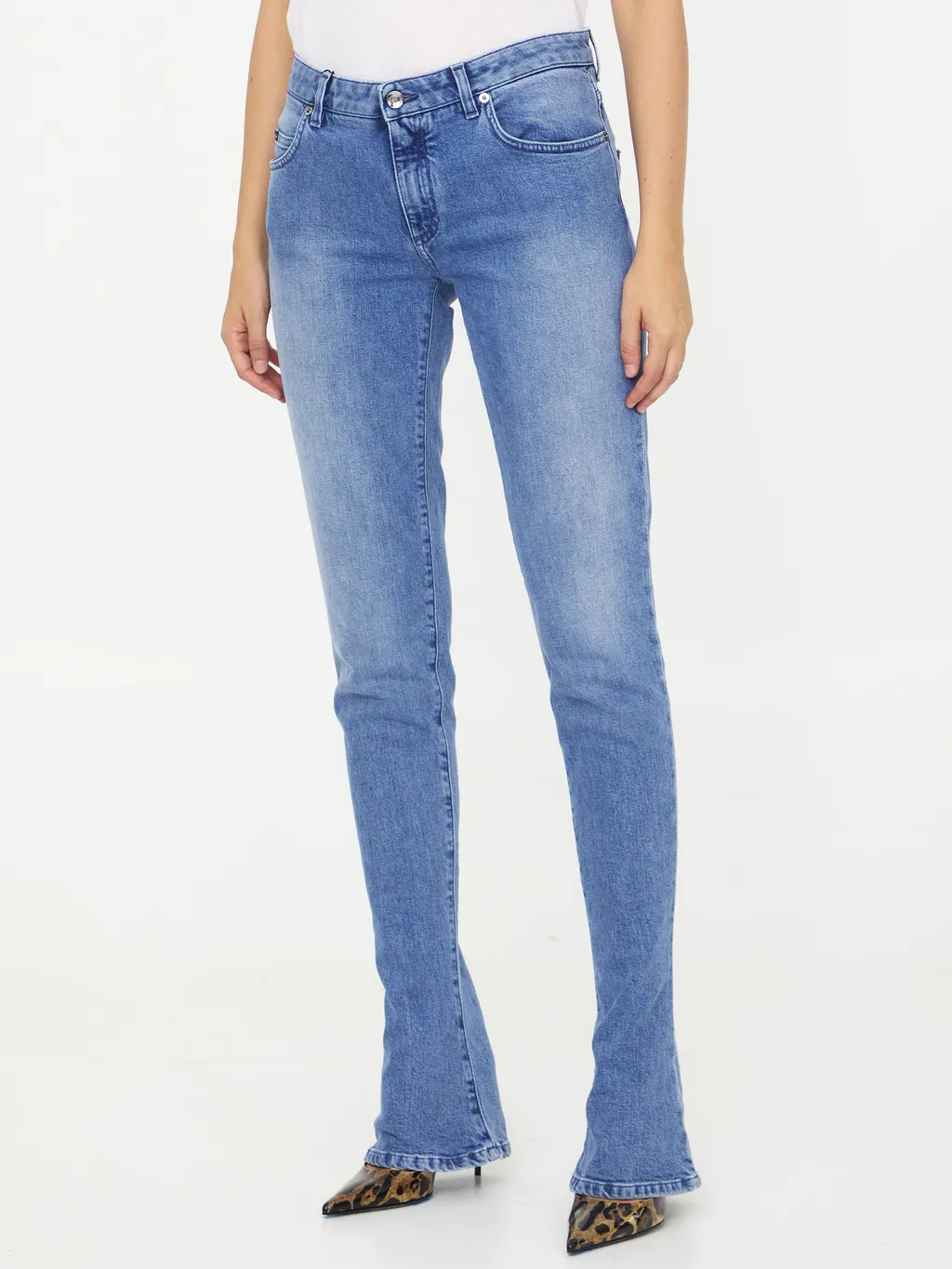 Logo Plaque Bootcut Jeans