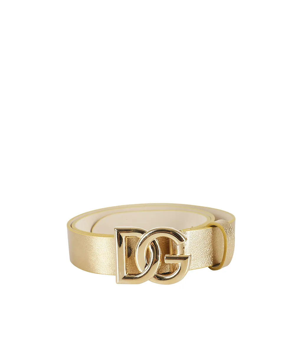 Dg Logo-Buckle Fastened Belt