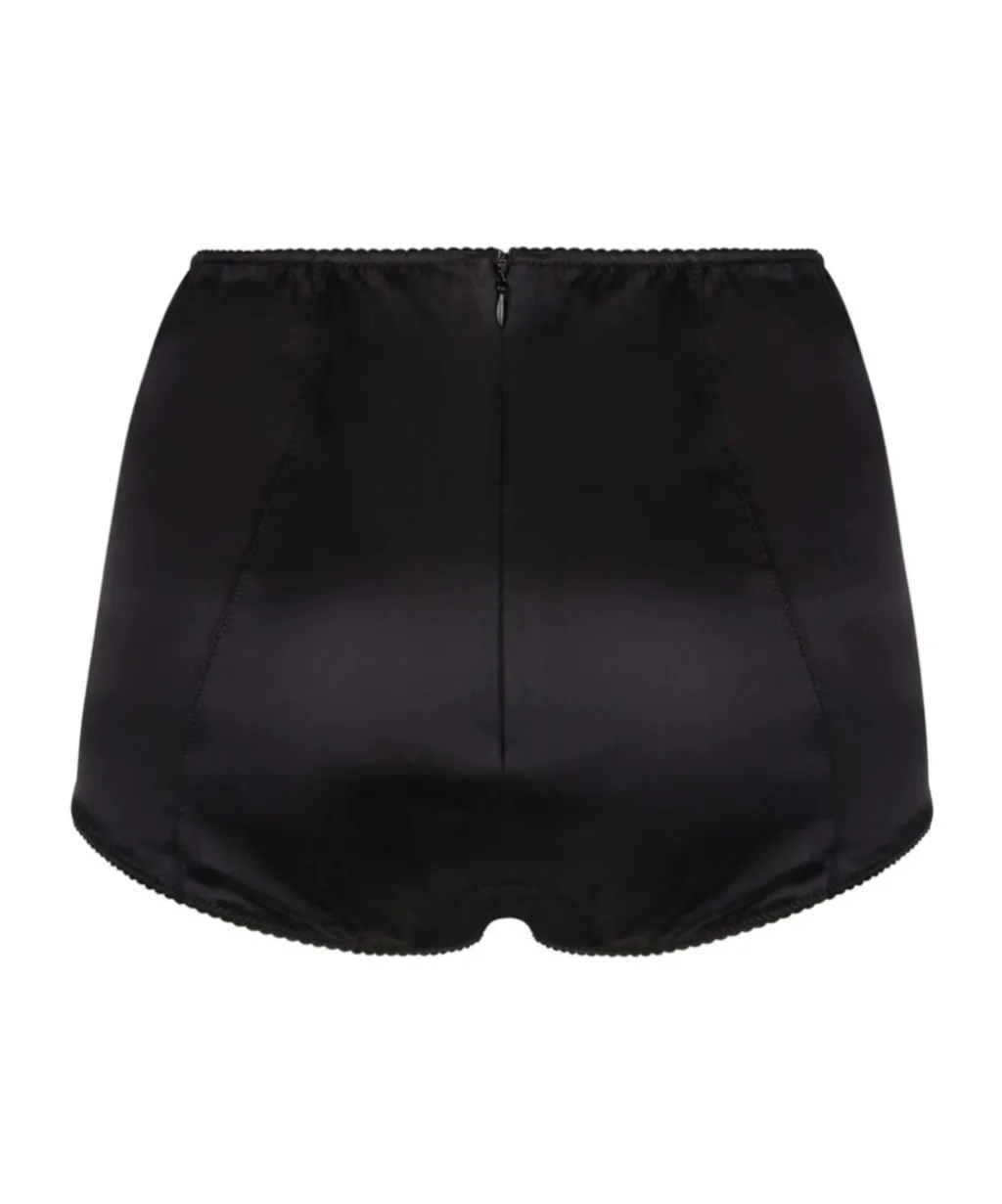 High Waist Satin Briefs