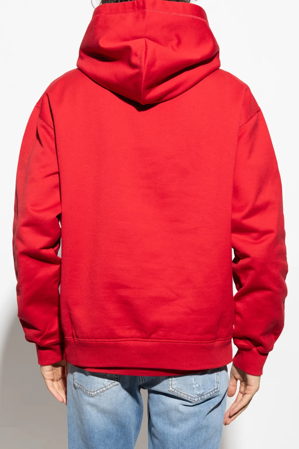 Logo Plaque Drawstring Hoodie
