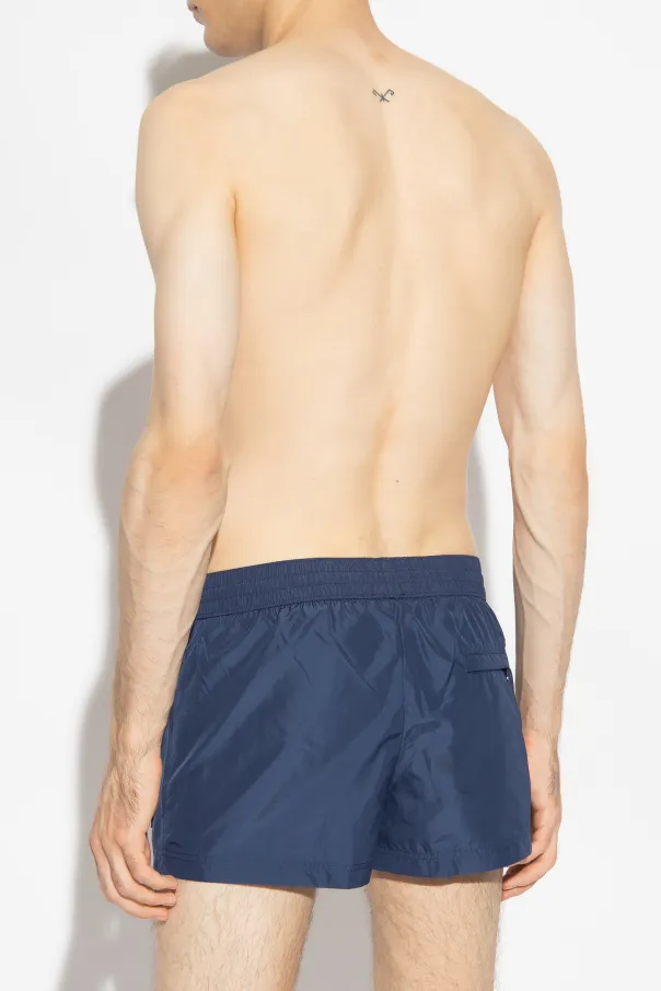 Logo-Plaque Drawstring Swim Shorts