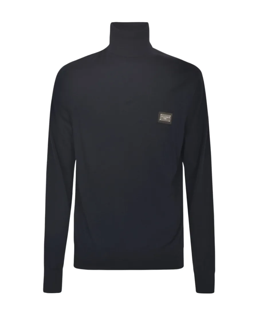 Logo Engraved Roll-Neck Sweater