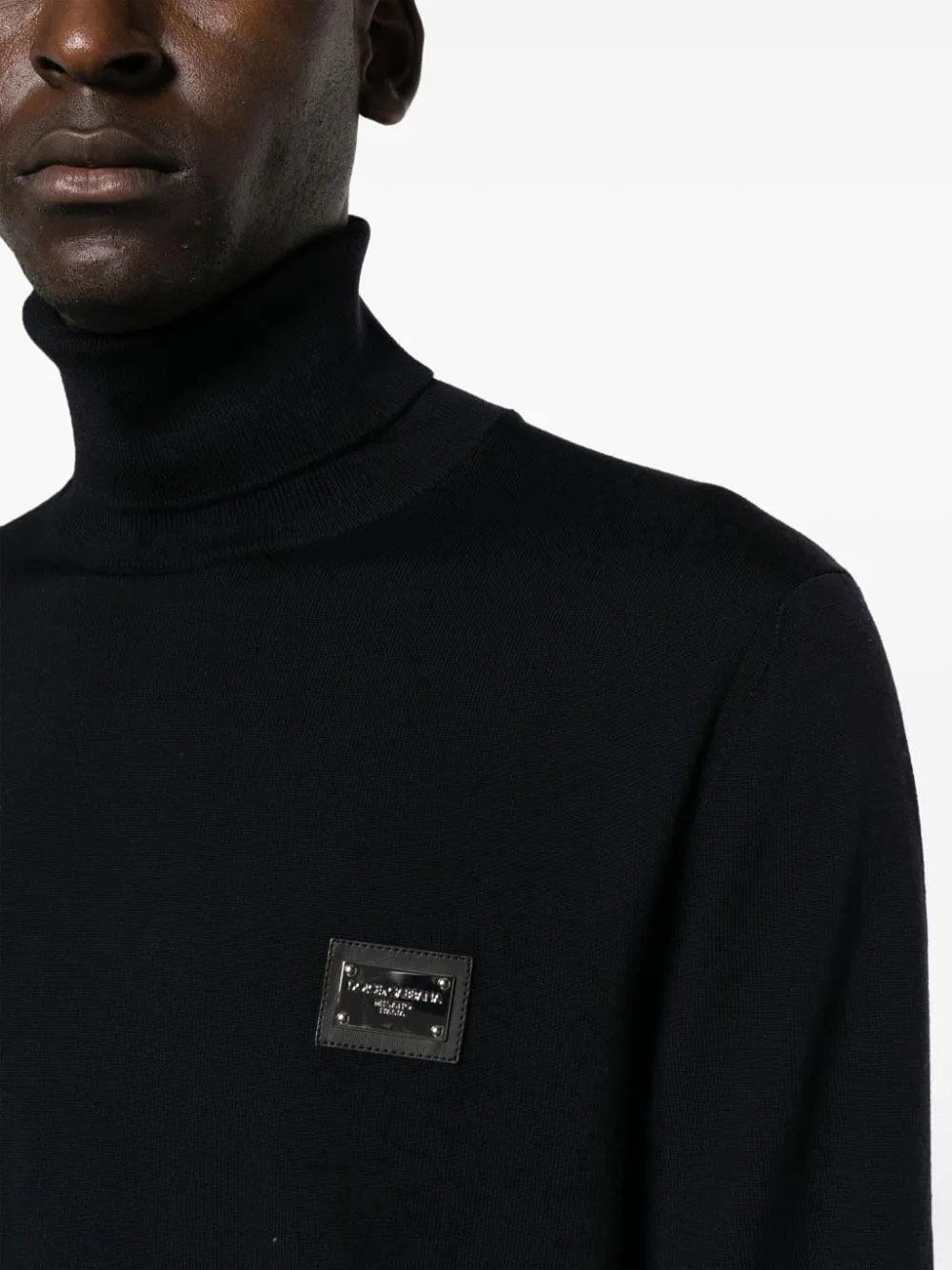 Logo Engraved Roll-Neck Sweater