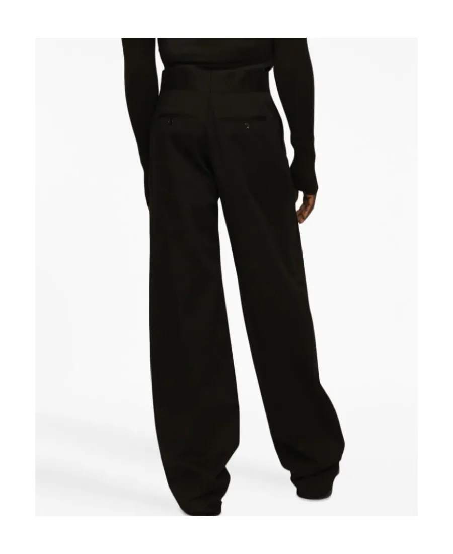 Logo Plaque Cotton Trousers