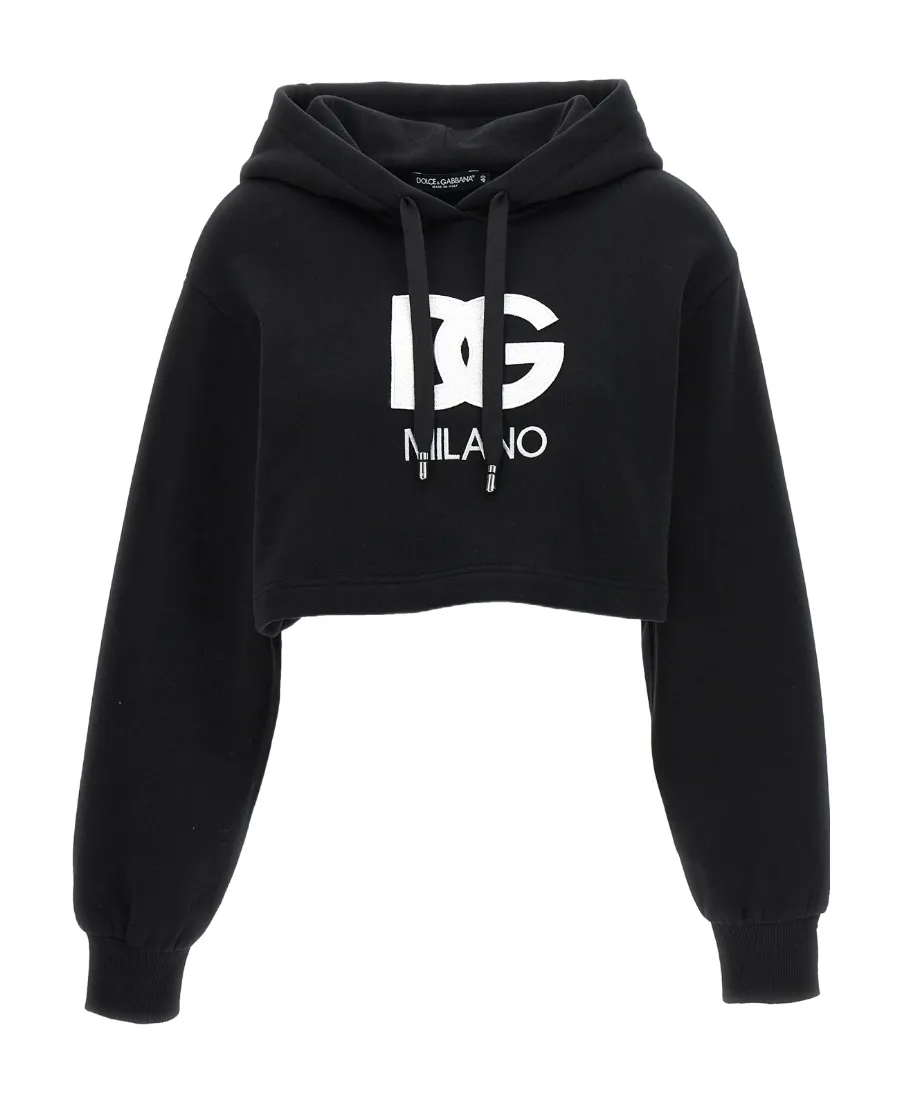 Logo Embroidered Drawstring Hoodie