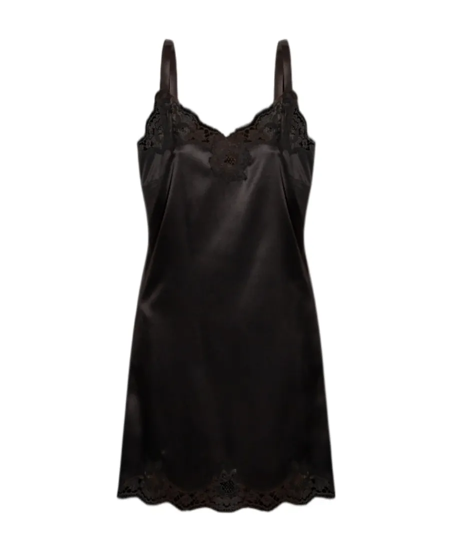 Lace Trimming Mini Dress