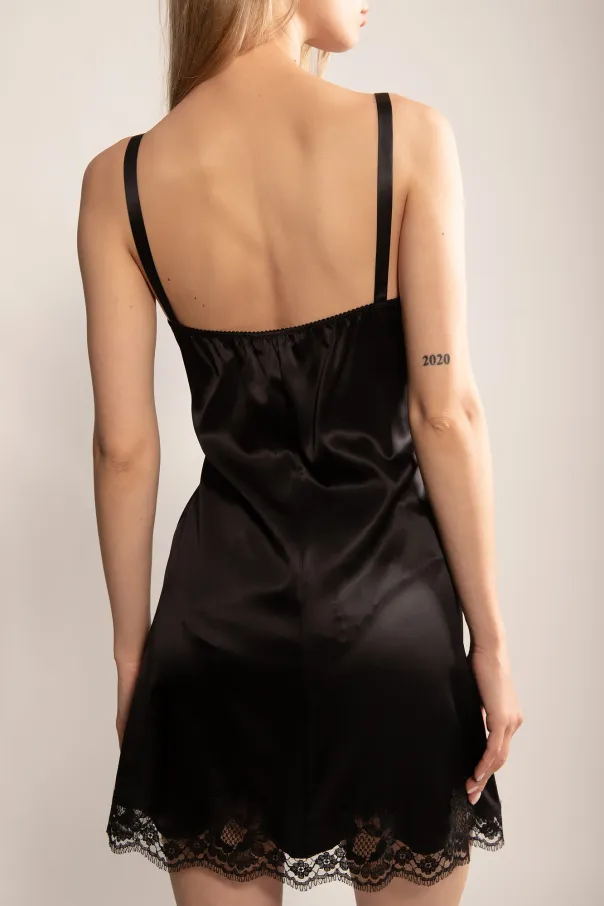 Lace Trimming Mini Dress