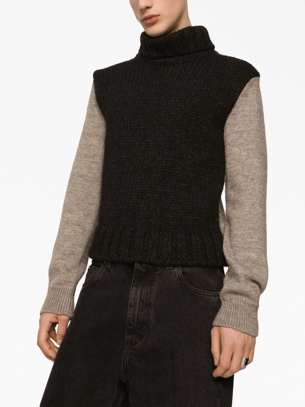 High Neck Straight Hem Jumper