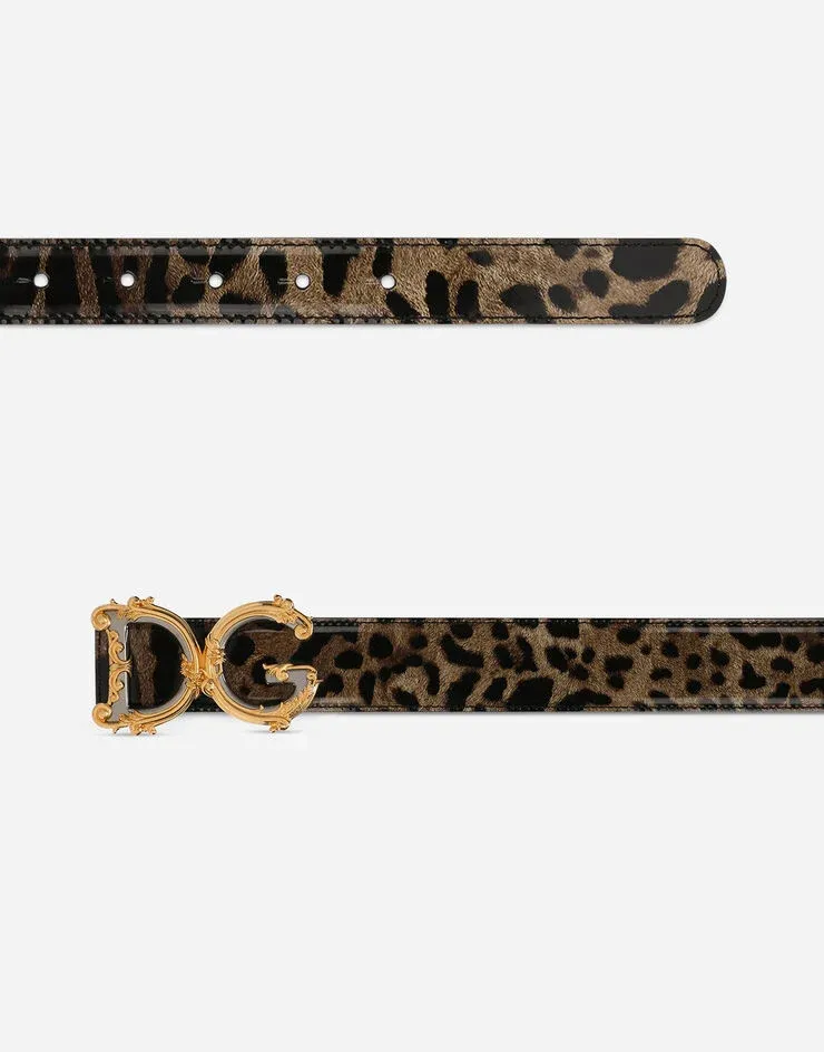 Leopard Printed Dg-Buckle Belt