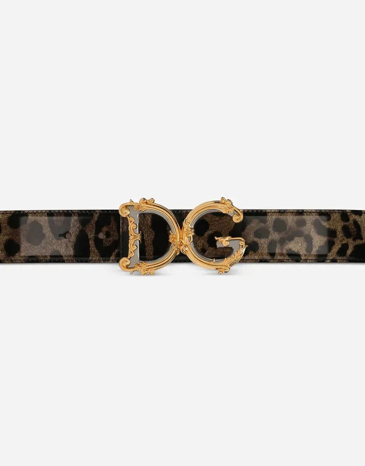 Leopard Printed Dg-Buckle Belt