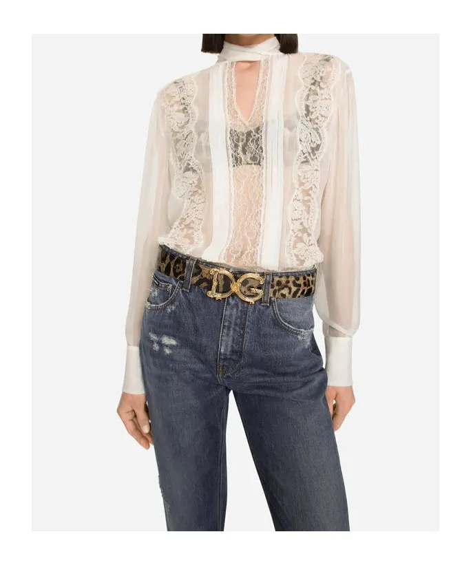 Leopard Printed Dg-Buckle Belt