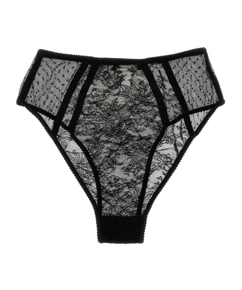 High Waist Lace Detailed Briefs
