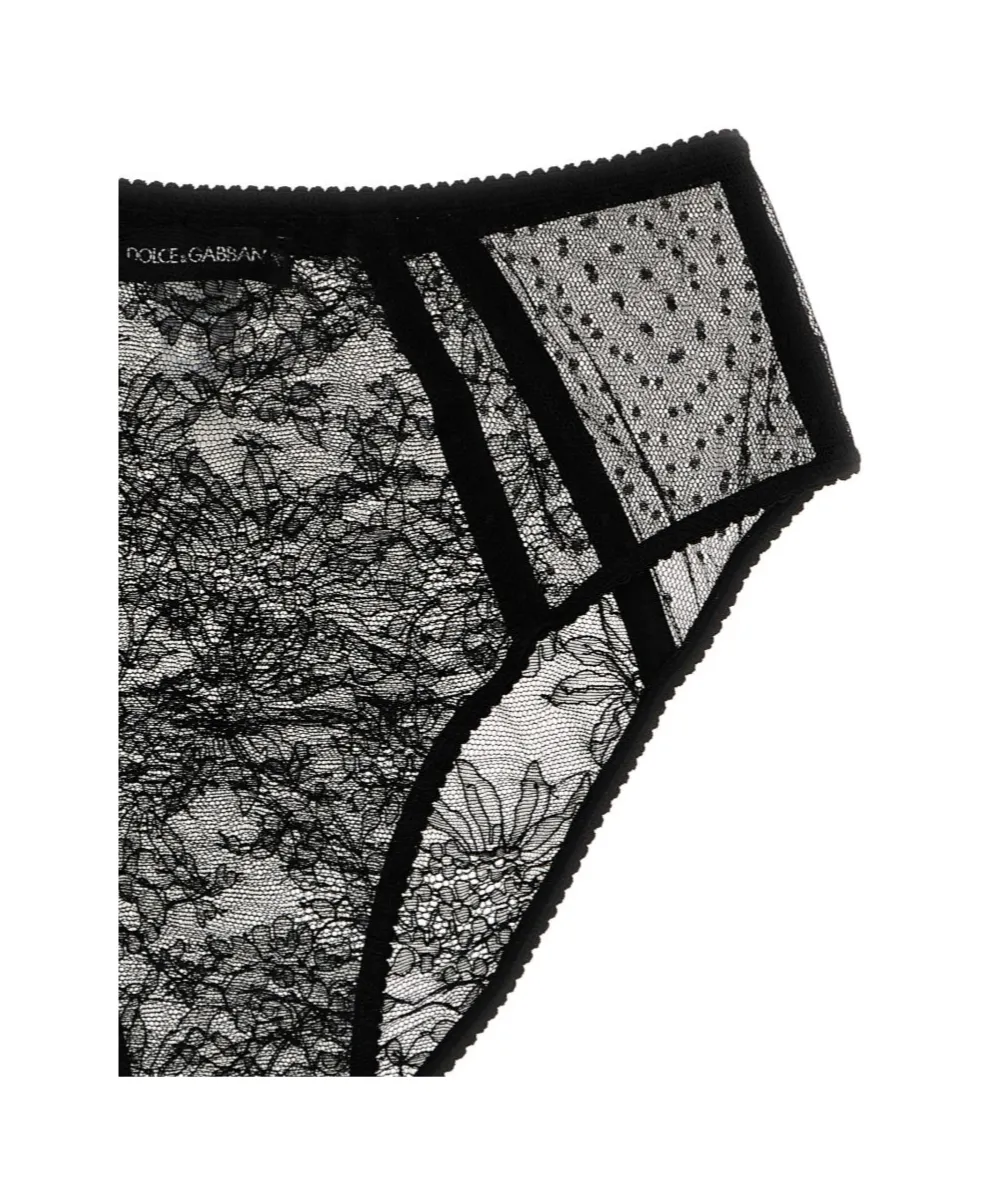 High Waist Lace Detailed Briefs