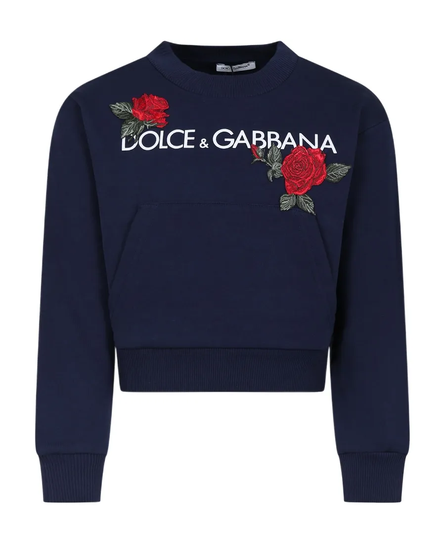 Rose Patch Crewneck Sweatshirt
