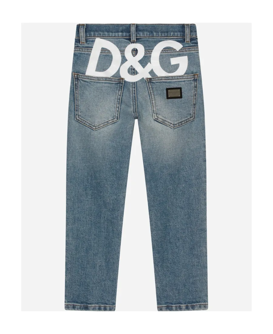 Logo Printed Jeans