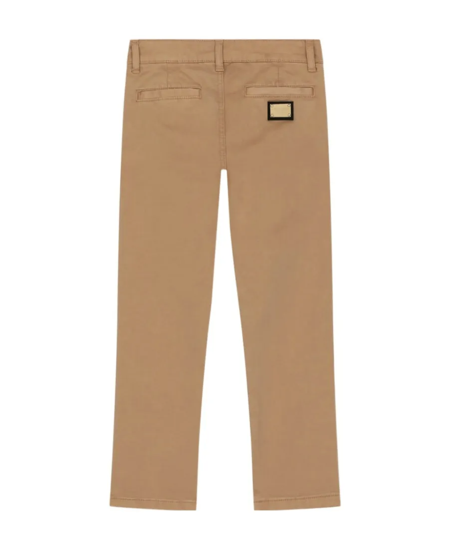 Logo Plaque Cotton Trousers