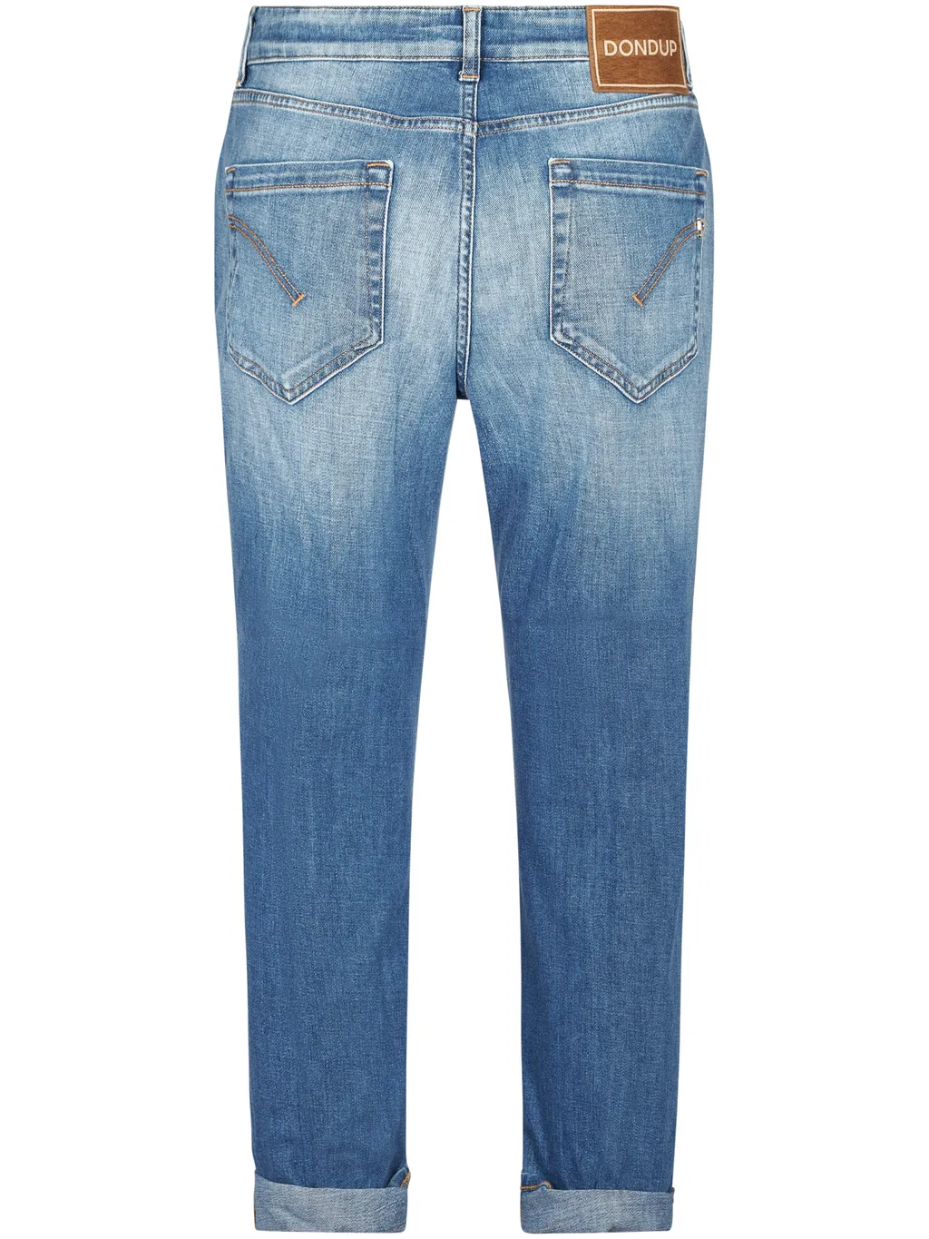 Jewel Button Straight-Leg Jeans