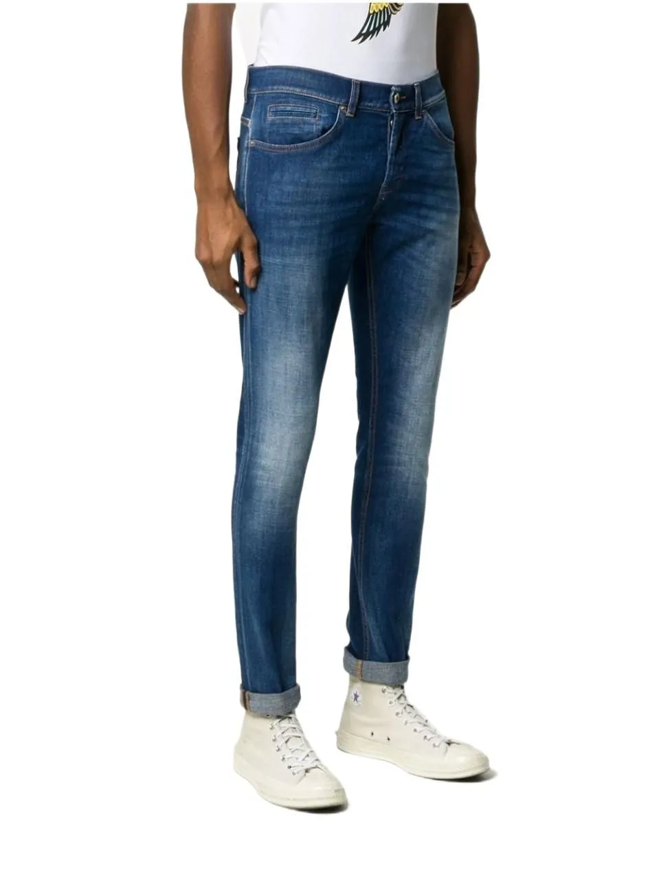 Straight-Leg Slim-Cut Jeans