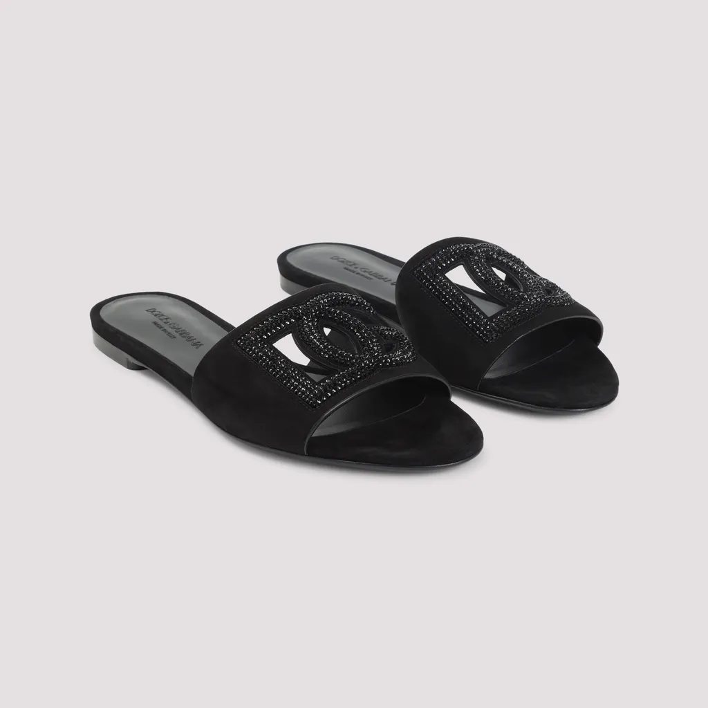 Embellished Logo Sandals