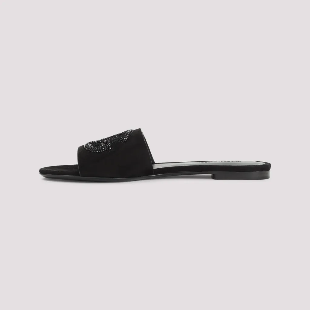Embellished Logo Sandals