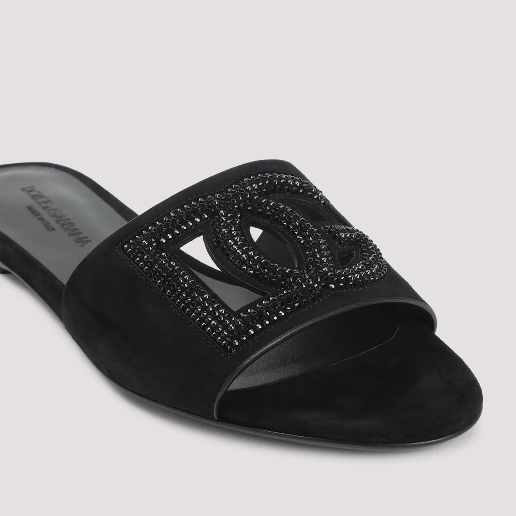 Embellished Logo Sandals