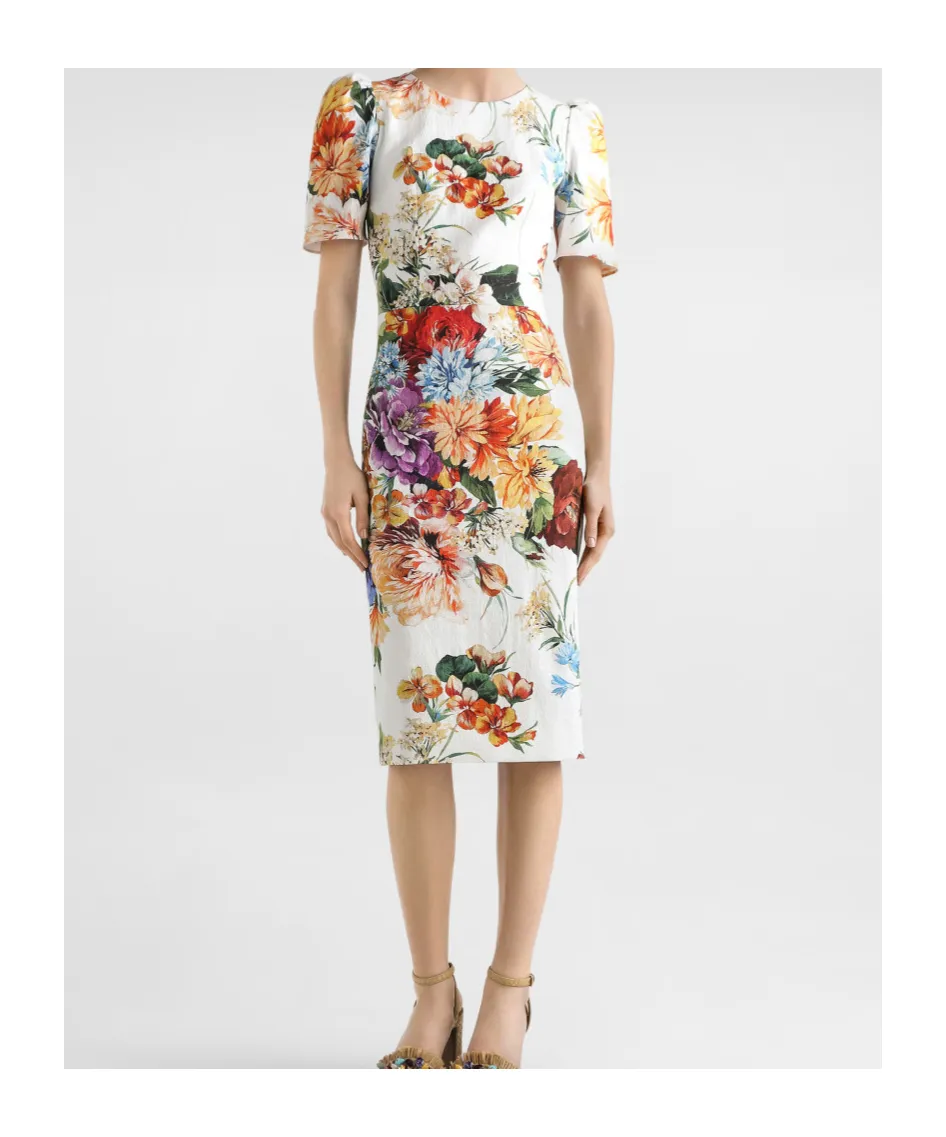 Floral-Print Midi Dress