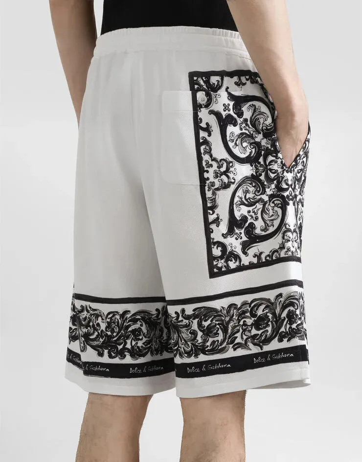 Logo-Print Cotton Shorts