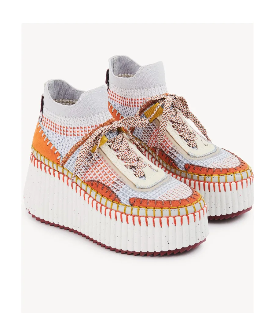 Nama Lace-Up Wedge Sneakers