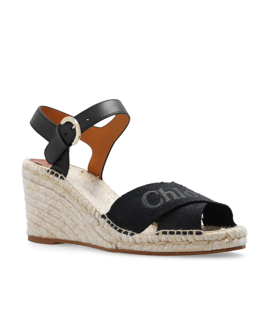 Ankle-Strapped Wedge Sandals