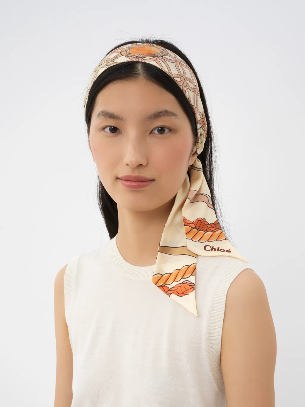 Pattern Printed Silk Scarf