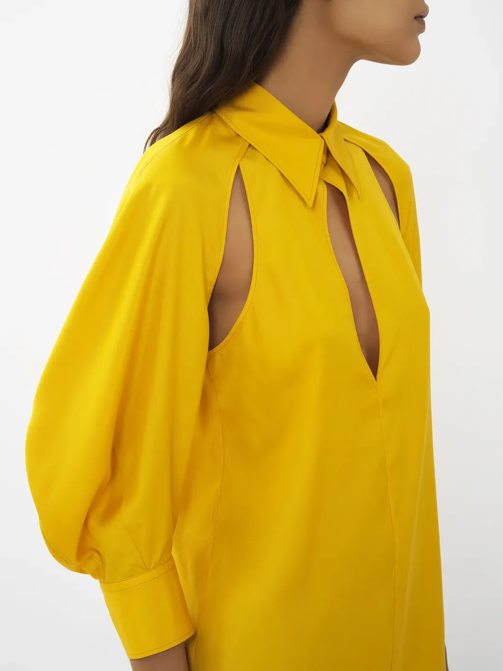 Open-Shoulder Silk Blouse, 2