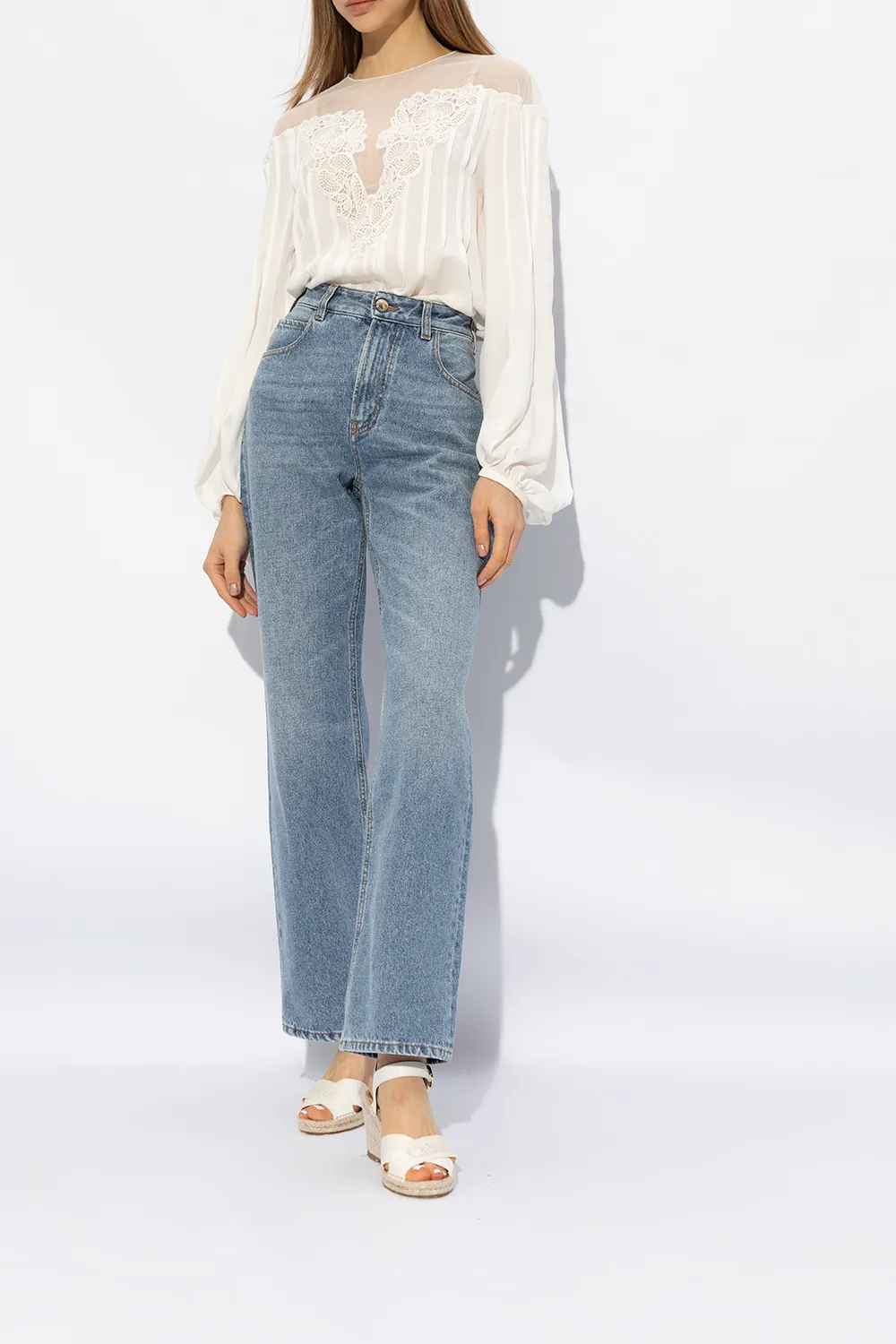 Ankle-Strapped Wedge Sandals