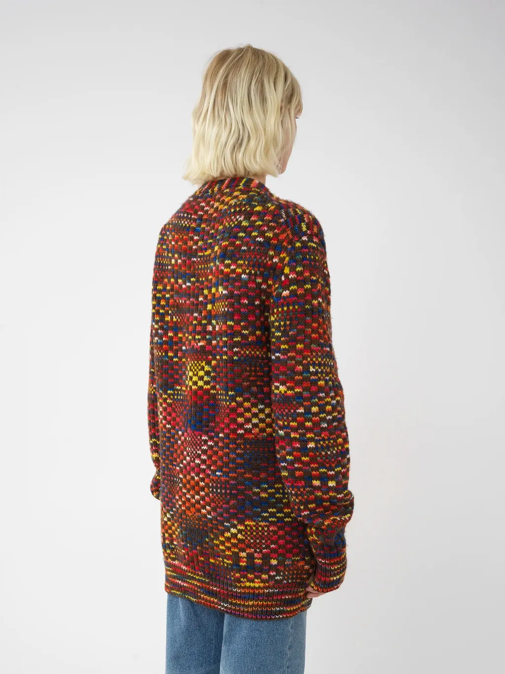 Generous V-Neck Knitted Cardigan