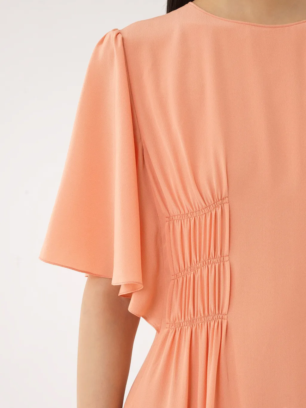 Wing Sleeved Flared Dress