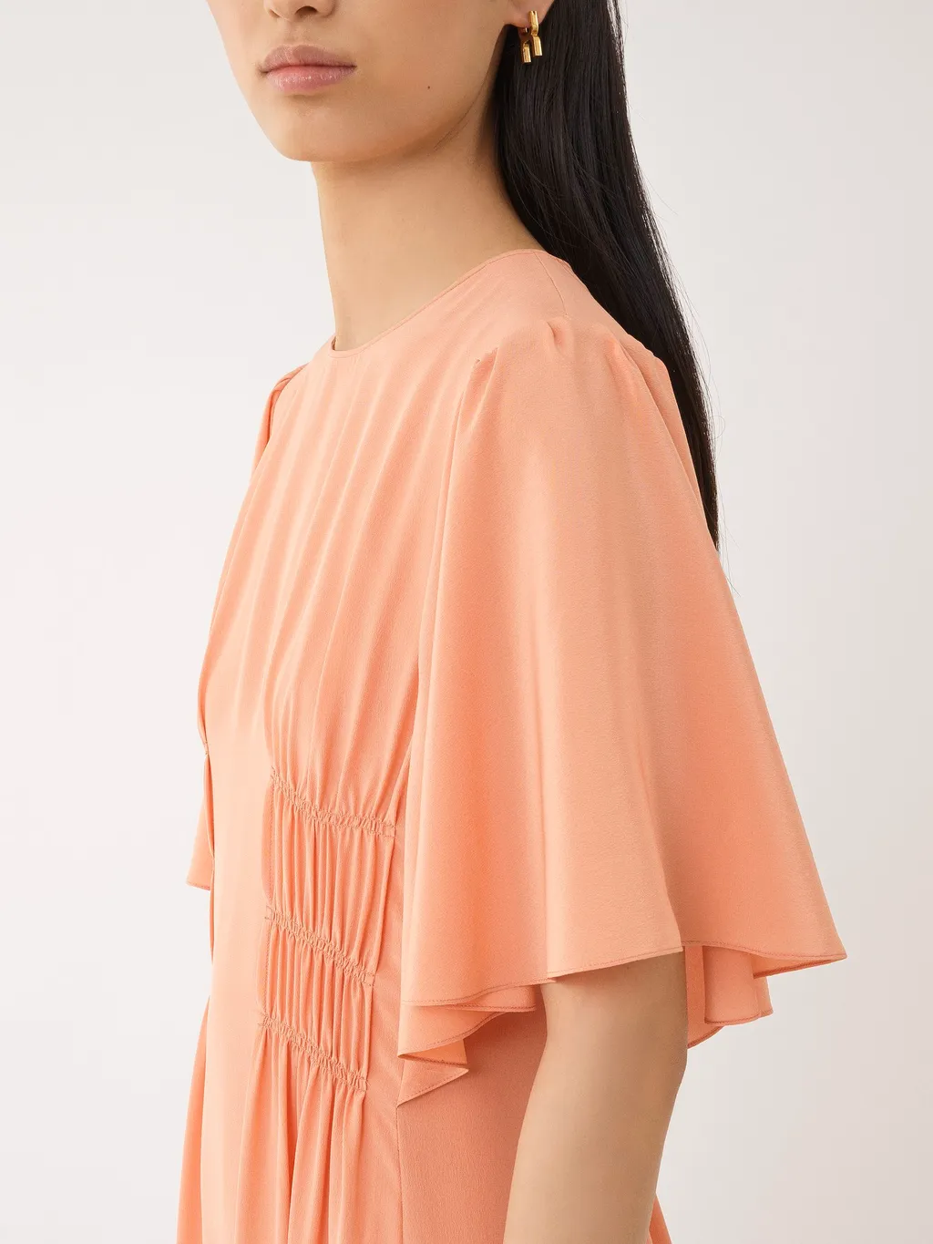 Wing Sleeved Flared Dress
