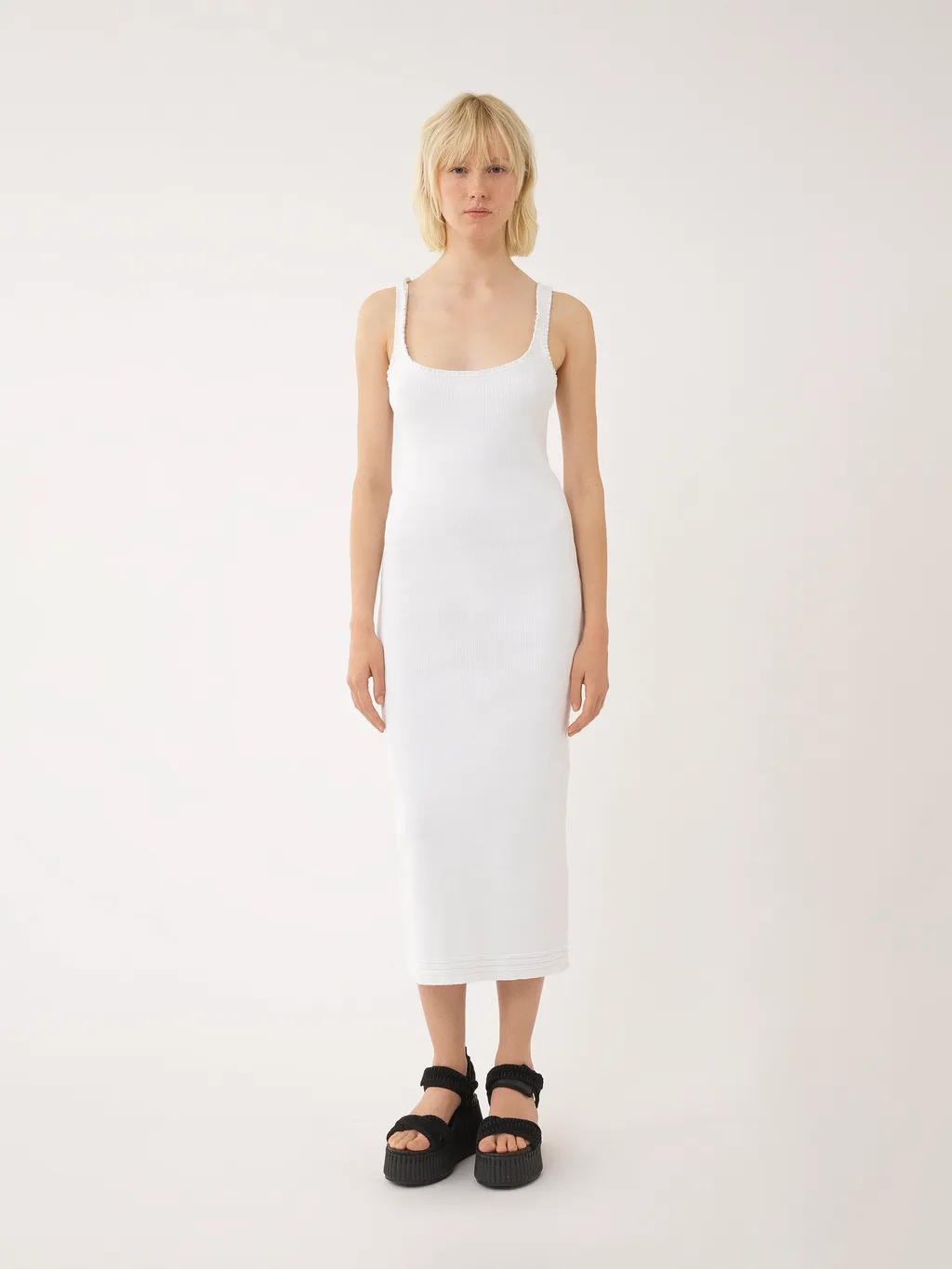 Classic Ribbed Sleeveless Dress