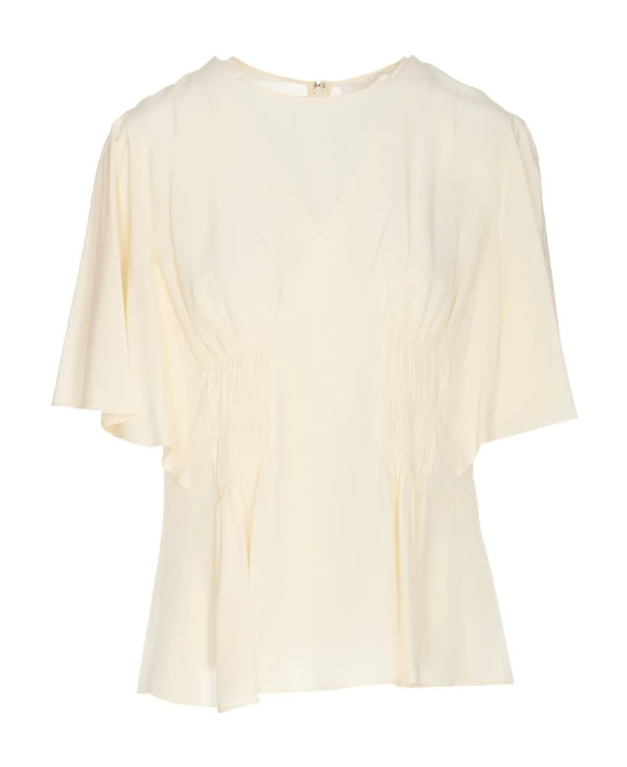 Wing-Sleeved Crewneck Top