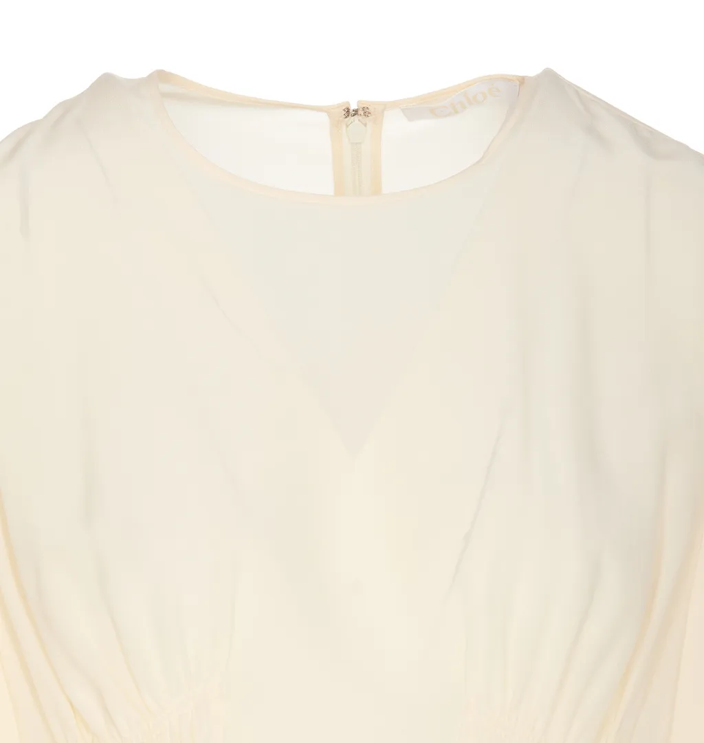 Wing-Sleeved Crewneck Top