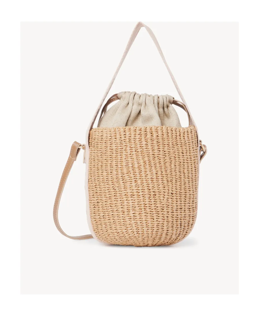 Woody Drawstring Small Basket Bag