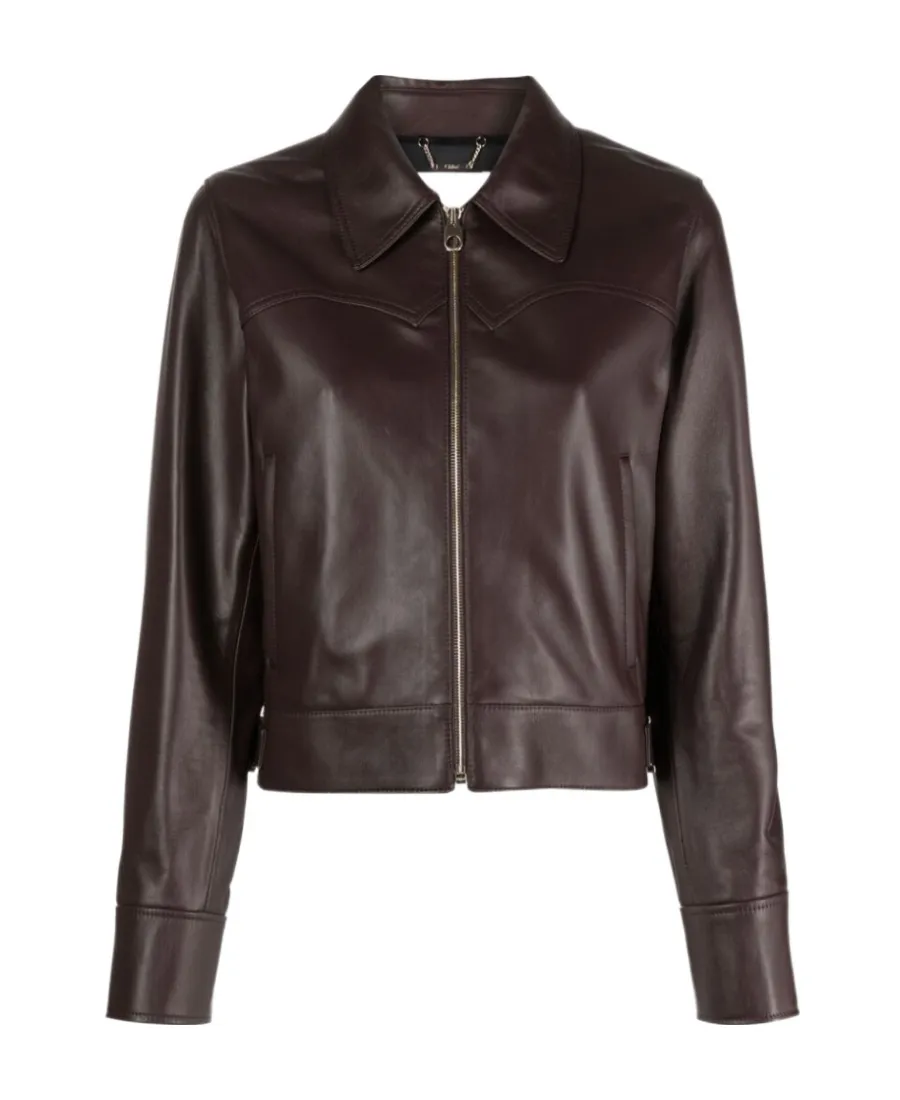 Zip-Up Leather Jacket