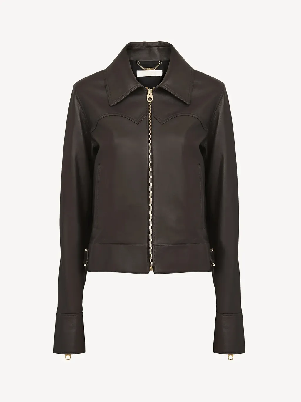 Zip-Up Leather Jacket