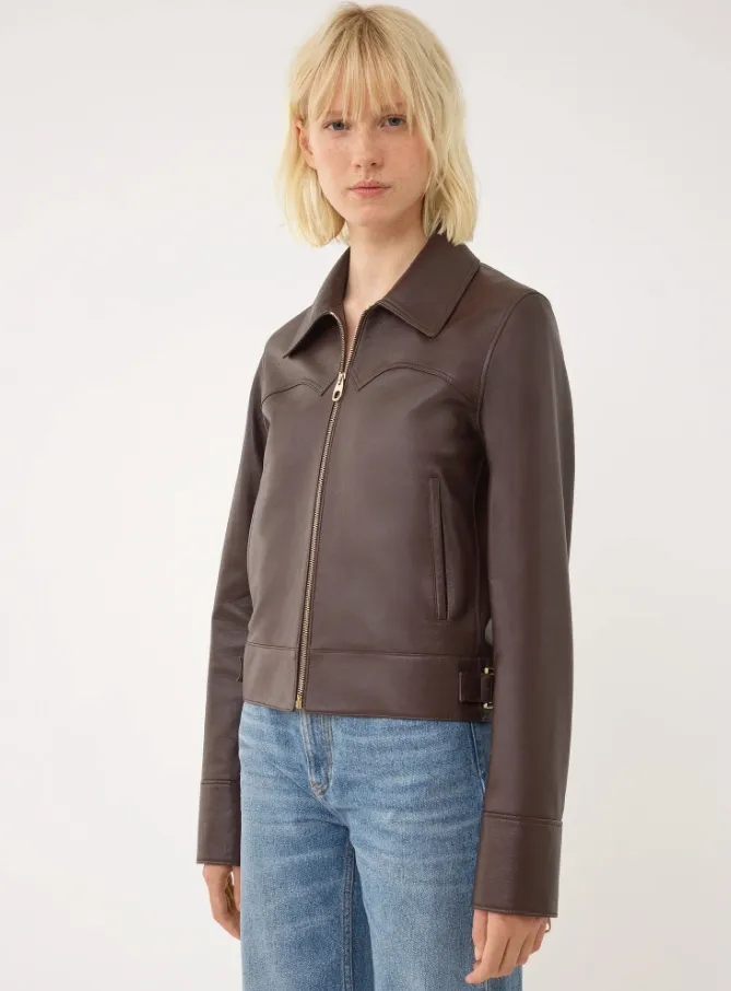 Zip-Up Leather Jacket