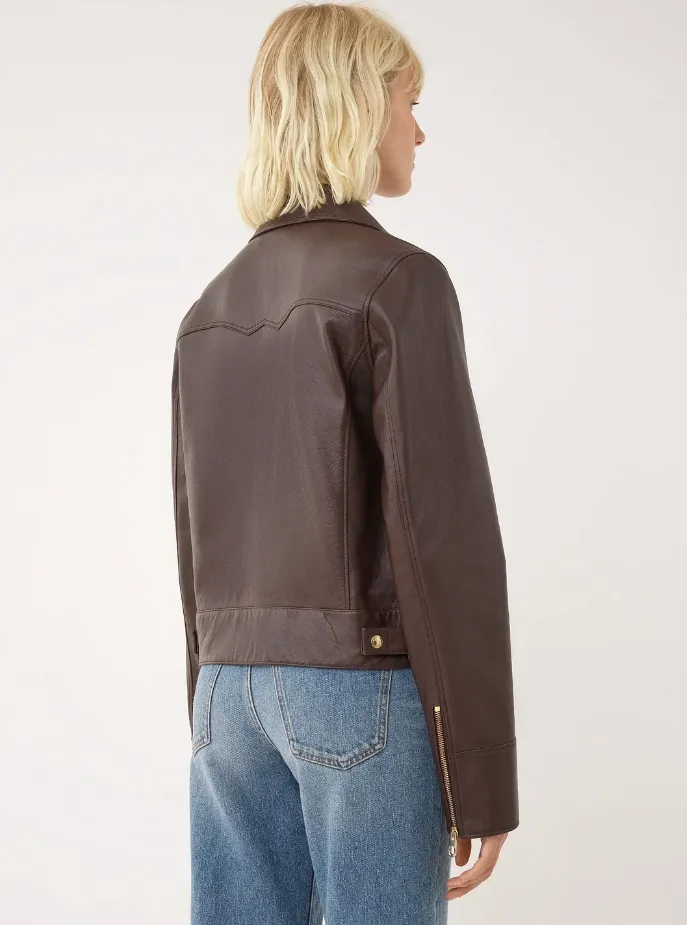 Zip-Up Leather Jacket